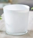 Glazen Sierpot ø 19 Cm 'wit'