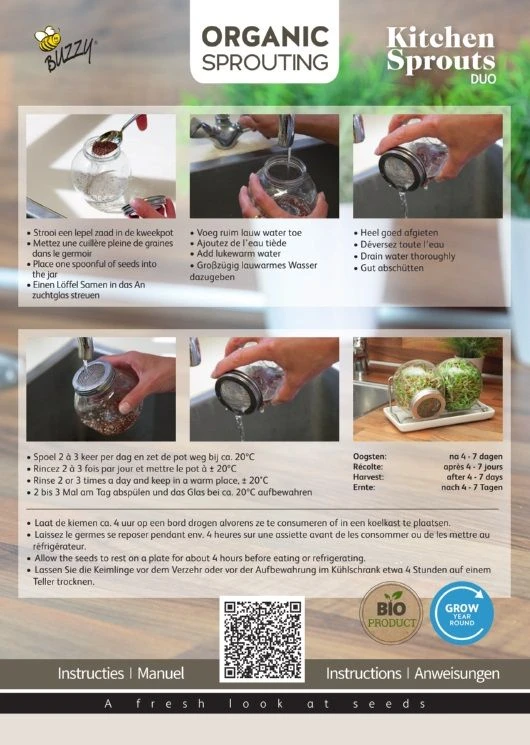 Kweekpot Kiemgroenten 2 Stuks 2 Kweekpot Kiemgroenten 2 Stuks - Afbeelding 2