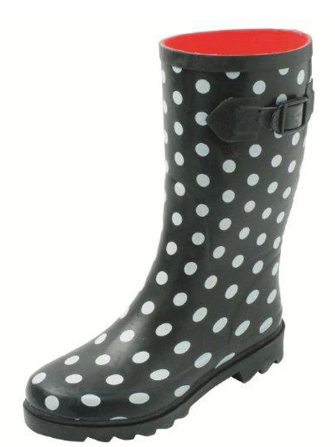 Gevavi Dameslaars Stippen Zwart/wit Rubber 1 Gevavi Dameslaars Stippen Zwart/wit Rubber