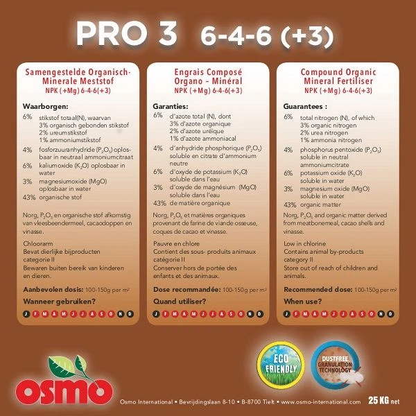 PRO 3 NPK 6-4-6(+3)MgO OSMO - 25kg 2 PRO 3 NPK 6-4-6(+3)MgO OSMO - 25kg - Afbeelding 2